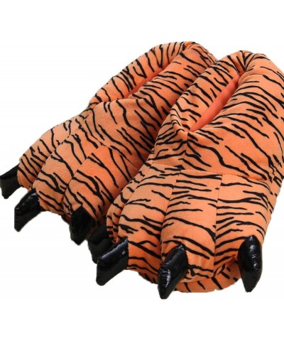 Unisex Funny Animal Paw slippers Shoes Furry Dinosaur bear Claw Slippers Cartoon plush slippers Tiger $9.50 Slippers