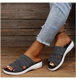 2023 Women Casual Summer Daily Comfy Slip on Sandals, Women's Soft & Comfortable Fish Mouth Sandals Mesh Breathable with Arch...