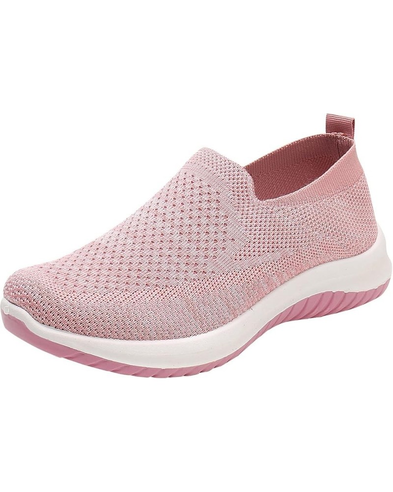 Slip On Canvas Shoes for Women Low Top Fashion Sneakers Comfortable Walking Flats, Slip On Sneakers Z 14-pink $13.12 Athletic...