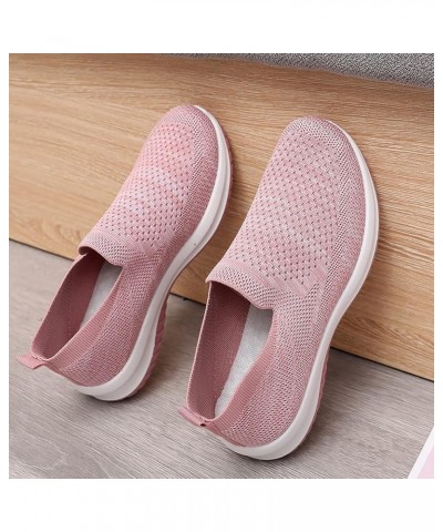 Slip On Canvas Shoes for Women Low Top Fashion Sneakers Comfortable Walking Flats, Slip On Sneakers Z 14-pink $13.12 Athletic...