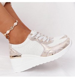 Womens Canvas Sneaker Casual Toe Breathable Women's Sneakers Summer Round Lace-up Platform Women's Sneakers Shoes for Shower ...