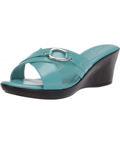 Women's Wedge Sandal Turquoise $14.15 Sandals