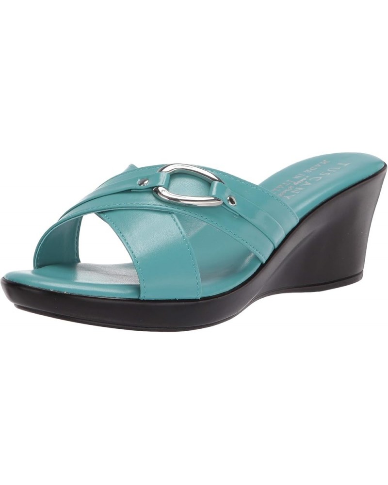 Women's Wedge Sandal Turquoise $14.15 Sandals