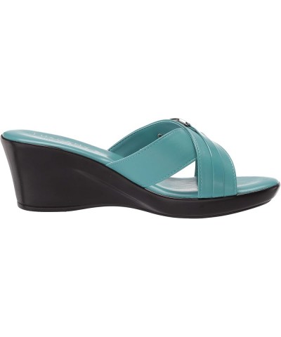 Women's Wedge Sandal Turquoise $14.15 Sandals