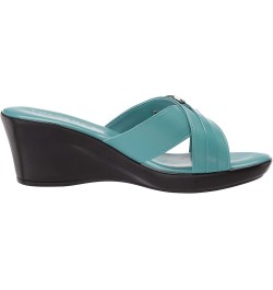 Women's Wedge Sandal Turquoise $14.15 Sandals