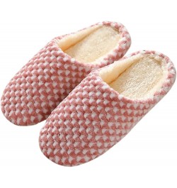 Fuzzy Slipper Women Slides Womens Slip on Fuzzy Slipper Memory Foam Soft Plush Slipper Indoor House Comfort Shoes Z6-red $8.0...