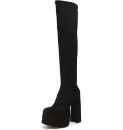 Shirley Leather Over The Knee Boot Black $40.80 Boots