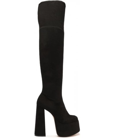 Shirley Leather Over The Knee Boot Black $40.80 Boots