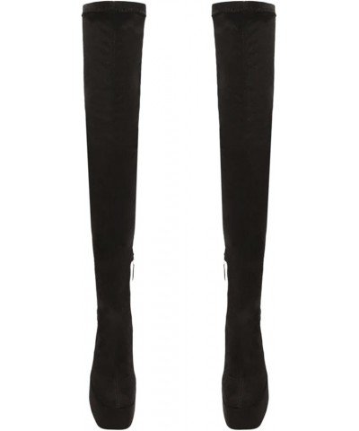 Shirley Leather Over The Knee Boot Black $40.80 Boots