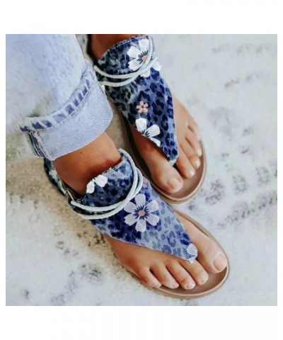 Sandal for Women Wedge Heel Casual Summer Ankle Buckle Strap Zip Up Beach Comfort Sandals for Womens Blue $12.20 Sandals