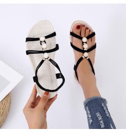 Wedge Sandals for Women Strap Espadrille Walking Wedgesls Sandals Lightweight Breathable Shoes Orthopedic Sandals, Black 14-q...