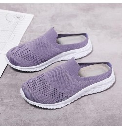 High Chunky Heels for Women Platform Espadrille Sandals Chunky Block Open Toe Strappy Non Slip Flip Flop Sandal 89-ixpyn-purp...