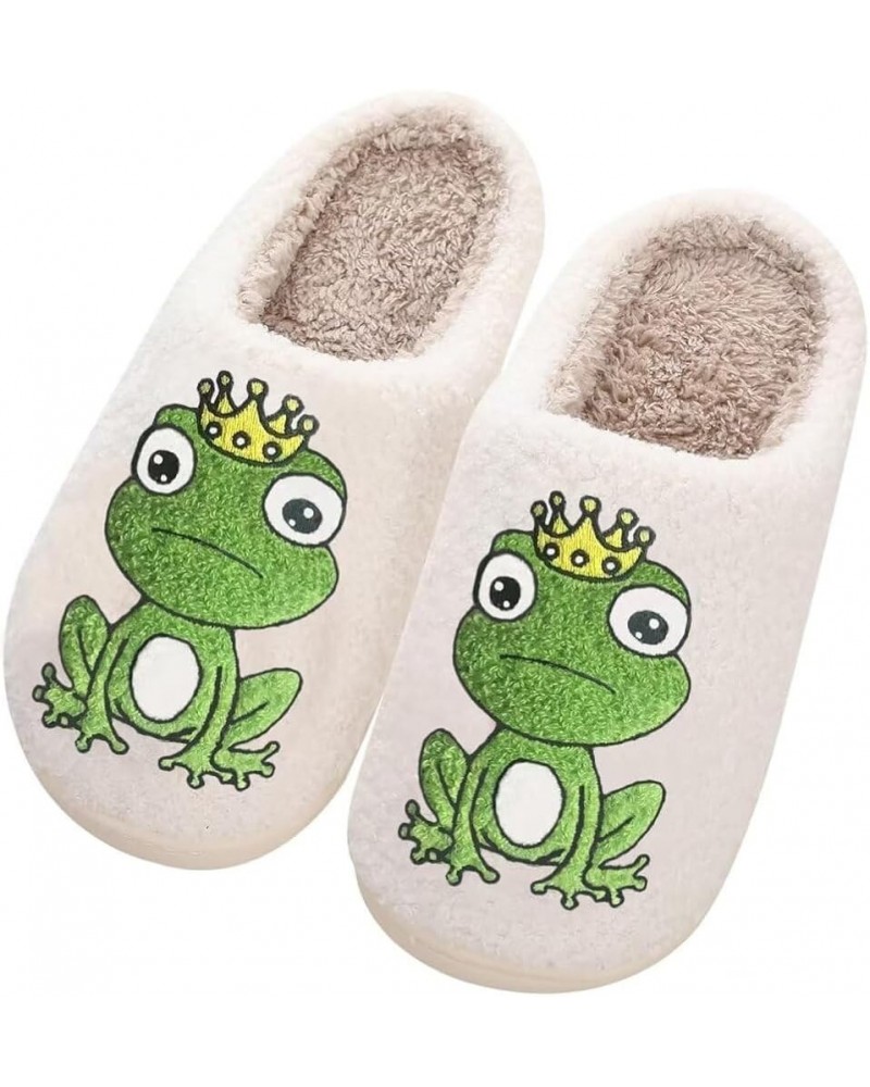 Women's Plush Slippers Cartoon Frog Slippers Cartoon Animal Slippers Memory Foam Cloud Slide Slippers Indoor Slippers Home Sh...