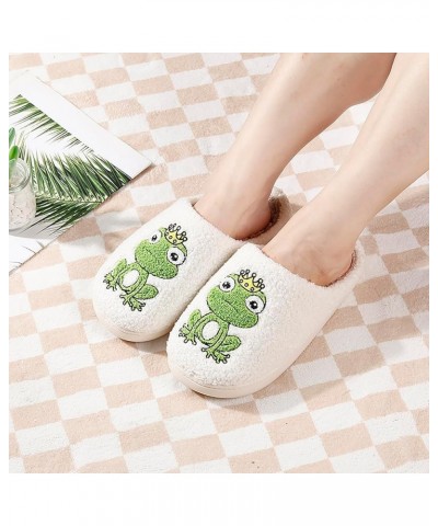 Women's Plush Slippers Cartoon Frog Slippers Cartoon Animal Slippers Memory Foam Cloud Slide Slippers Indoor Slippers Home Sh...