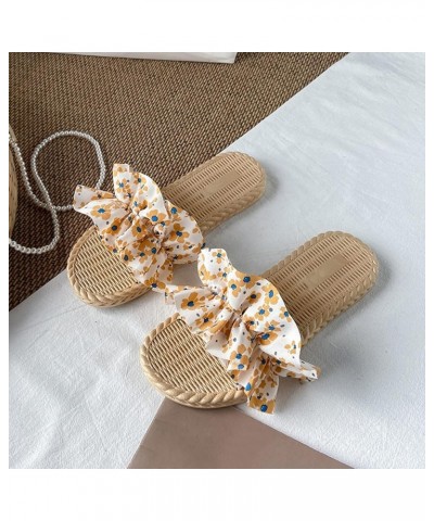 Summer Women Fashion Sandals Flat Thick Sole Solid Color Open Toe Casual Rhinestone Platform Sandals for Women Yellow $15.83 ...