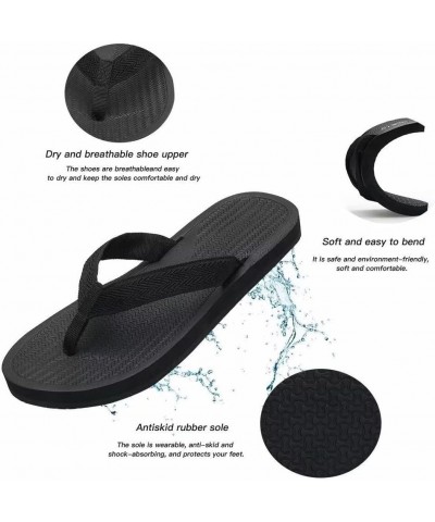 Women's Flip Flops/Sandals/Summer Beach Slippers W1-dark Black $9.71 Sandals