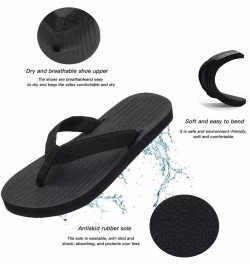 Women's Flip Flops/Sandals/Summer Beach Slippers W1-dark Black $9.71 Sandals