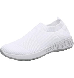 Fashion Women's Casual Shoes Breathable Slip-on Wedges Outdoor Leisure Sneakers Slip On Sneakers Comfortable White $10.48 Fas...