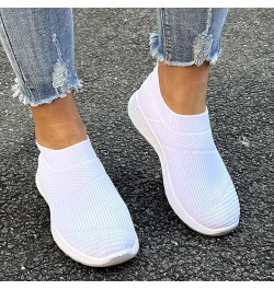 Fashion Women's Casual Shoes Breathable Slip-on Wedges Outdoor Leisure Sneakers Slip On Sneakers Comfortable White $10.48 Fas...