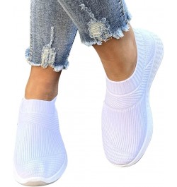 Fashion Women's Casual Shoes Breathable Slip-on Wedges Outdoor Leisure Sneakers Slip On Sneakers Comfortable White $10.48 Fas...