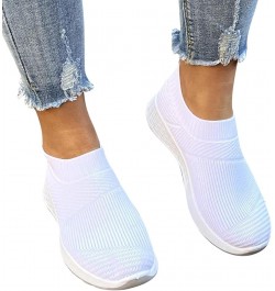 Fashion Women's Casual Shoes Breathable Slip-on Wedges Outdoor Leisure Sneakers Slip On Sneakers Comfortable White $10.48 Fas...