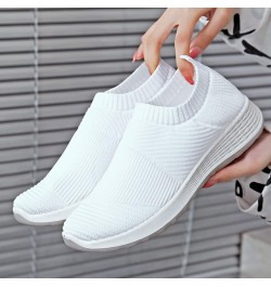 Fashion Women's Casual Shoes Breathable Slip-on Wedges Outdoor Leisure Sneakers Slip On Sneakers Comfortable White $10.48 Fas...