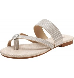 Breathable Open Toe Sandals for Women Sandals with Crystal Summer Platform Bohemia Flip Flops Shoes Casual Thong Sandals (Bla...