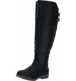 Brinley Co. Womens Regular and Wide-Calf Knee-High Riding Boot Black $21.00 Boots