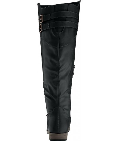 Brinley Co. Womens Regular and Wide-Calf Knee-High Riding Boot Black $21.00 Boots