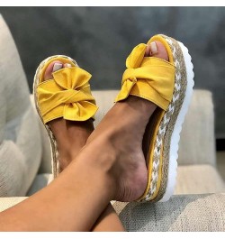 Women Summer Beach Sandals Shoes Anti-Slip Slipper Summer Beach Bow Slip on Sandals Summer Open Toe Beach Travel Fashion Slip...