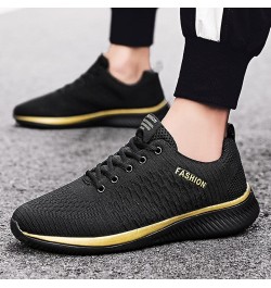 Men Womens Running Shoes Sneakers, Couple Tennis Shoes Comfort Lace Up Sneakers Non Slip Jogging Shoes Work Shoes Gold $12.51...