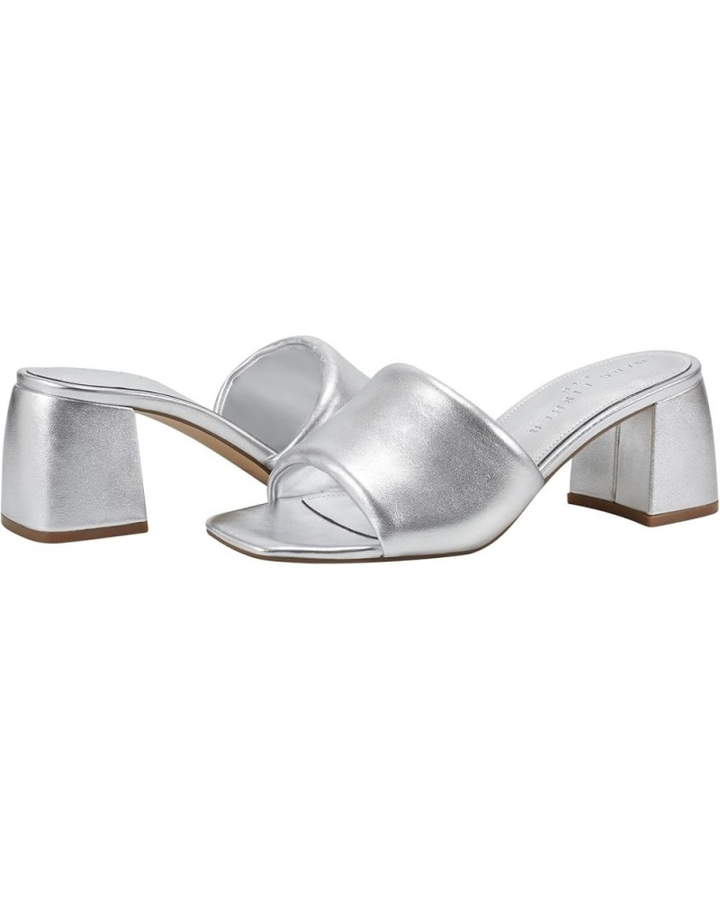 Women's Nombra Heeled Sandal Silver 040 $52.50 Sandals