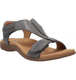 Womens Leather Sandals with Arch Support and Backstrap, Womens T-Strap Buckle Flats Sandals Women's Orthopedic Bunions Comfor...