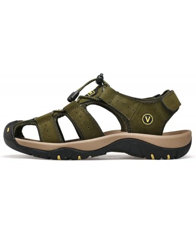 Leather Mens Beach Shoes Summer Outdoor Sandals and Slippers 7 Black $25.37 Sandals