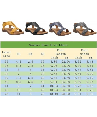 Womens Leather Sandals with Arch Support and Backstrap, Womens T-Strap Buckle Flats Sandals Women's Orthopedic Bunions Comfor...