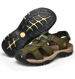 Leather Mens Beach Shoes Summer Outdoor Sandals and Slippers 7 Black $25.37 Sandals