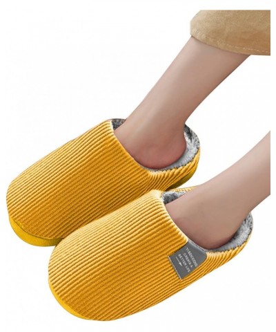 Dress House Slippers Women Men Flattering Flat Ladies Casual Shoes Fashion Cute Cartoon Women Fluffy Graphic Shoes C-yellow $...