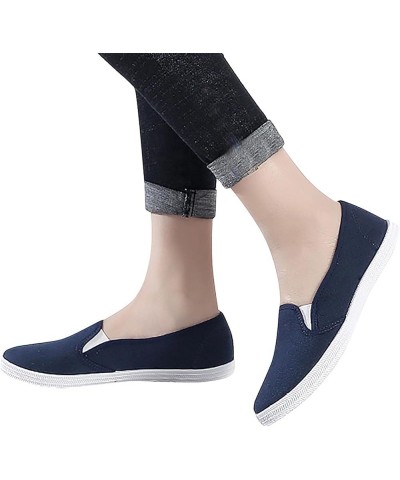 Ladies Comfortable Shoes Fashion Casual Versatile Flat Casual Women's Canvas Women's Casual Shoes Wide Width Shoes Women Dark...