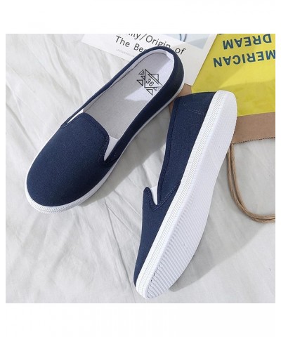 Ladies Comfortable Shoes Fashion Casual Versatile Flat Casual Women's Canvas Women's Casual Shoes Wide Width Shoes Women Dark...