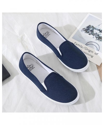 Ladies Comfortable Shoes Fashion Casual Versatile Flat Casual Women's Canvas Women's Casual Shoes Wide Width Shoes Women Dark...