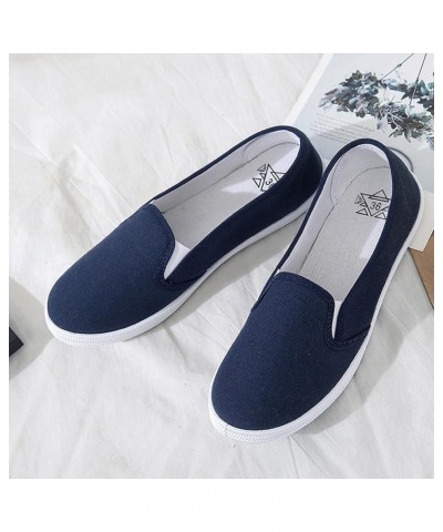 Ladies Comfortable Shoes Fashion Casual Versatile Flat Casual Women's Canvas Women's Casual Shoes Wide Width Shoes Women Dark...