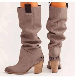 High Heel Boots for Women Wide Calf Size 12 Knotted Casual Fashion Ladies Boots Beautiful Flat Long Women's Knee High Shoes W...