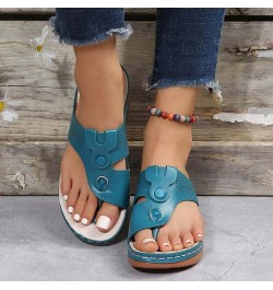 Orthopedic Sandals for Women， Women Walking Slippers with Arch Support， Summer Low Wedge Walking Orthotic Flip Flops (Color :...