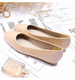 Women's Slip On Square Toe Ballet Flats Soft Patent Leather Metal Buckle Bowknot Flat Shoes Work Dress Shoes 8151-patent Leat...