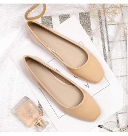 Women's Slip On Square Toe Ballet Flats Soft Patent Leather Metal Buckle Bowknot Flat Shoes Work Dress Shoes 8151-patent Leat...