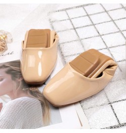 Women's Slip On Square Toe Ballet Flats Soft Patent Leather Metal Buckle Bowknot Flat Shoes Work Dress Shoes 8151-patent Leat...