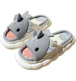 Men's Women's Linen Thick-Soled Cow Slippers, Linen Shark Slippers, Rabbit Linen Slippers, Linen Whale Thick-Soled Slippers C...