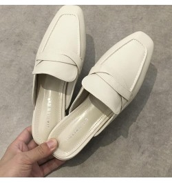 Women's Mule Sandals, Fashionable Ultra-fine Fiber Square Toe Low Heel Slippers, Backless Loafers Wedding Party Slippers Crea...