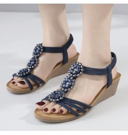 Womens Shoes Dressy Casual Mules Comfortable Beach Sandals for Women Wedding Rhinestone Flat Sandals Black Leather Orthopedic...