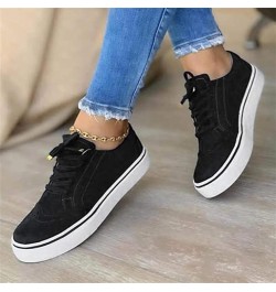 Sneakers for Women Walking Shoes Comfortable Lace ups Casual Summer Fashion Slip On Platform Flats Loafers Black $12.23 Athle...